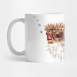 Pufferfish , coral fish, cute fish art, cute animals, animals, animal art Mug